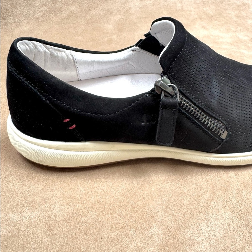 New Josef Seibel Caren 22 Campa Nubuck Sneakers Black 39 NIB Leather Zipper - Picture 4 of 13
